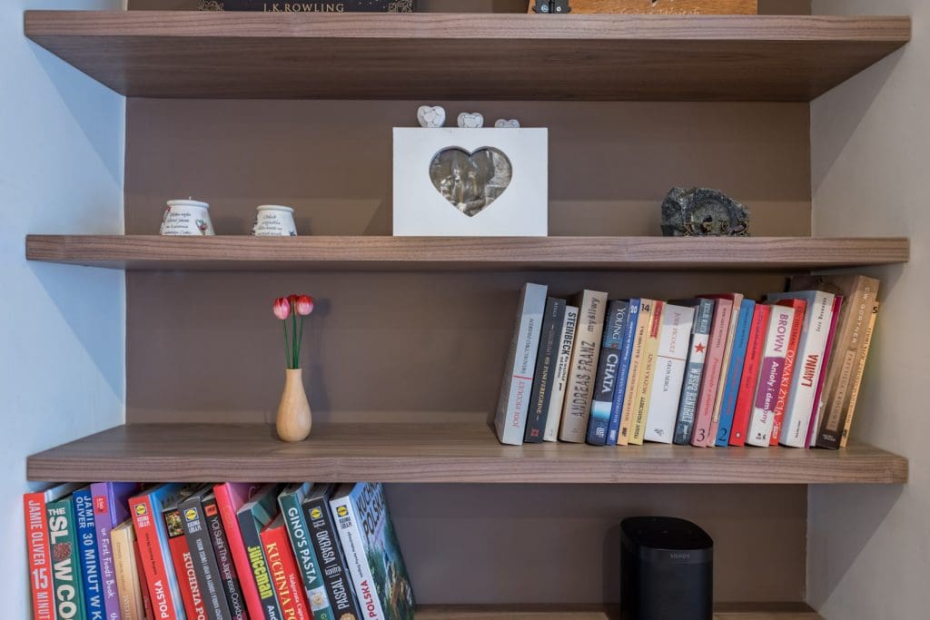 Alcove Floating Shelves in Black American Walnut Harrogate